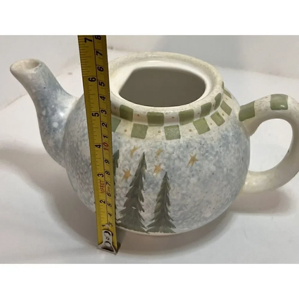 Nantucket Angie‎ Anderson Christmas Teapot Set Farmhouse Cottagecore Cream Sugar
